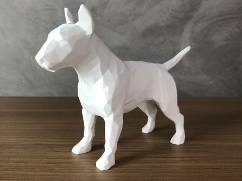 Low Poly Bull Terrier 3D 프린트 모델