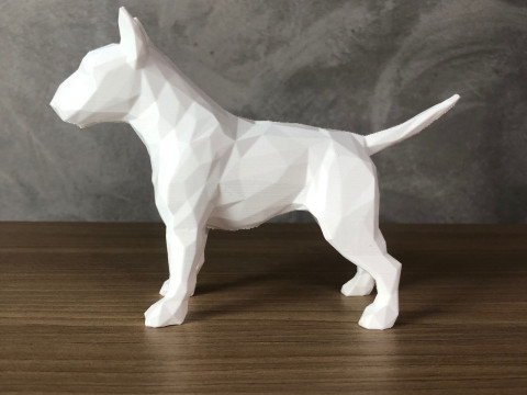 Low Poly Bull Terrier 3D 프린트 모델