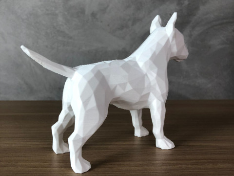 Low Poly Bull Terrier 3D 프린트 모델