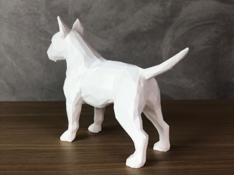 Low Poly Bull Terrier 3D 프린트 모델