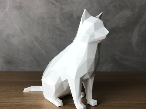 Low Poly Cat 3D Принт Модель