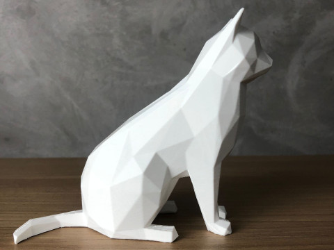 Low Poly Cat 3D Принт Модель