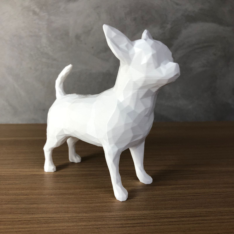 Low Poly Chihuahua 3D 打印模型 .c4d .max .obj .3ds .fbx .stl .blend 