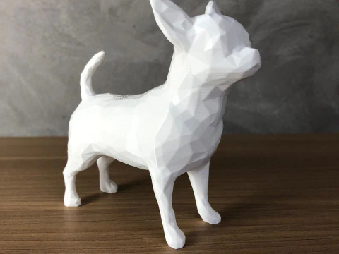 Chihuahua de baja poli Modelo de impresión 3D