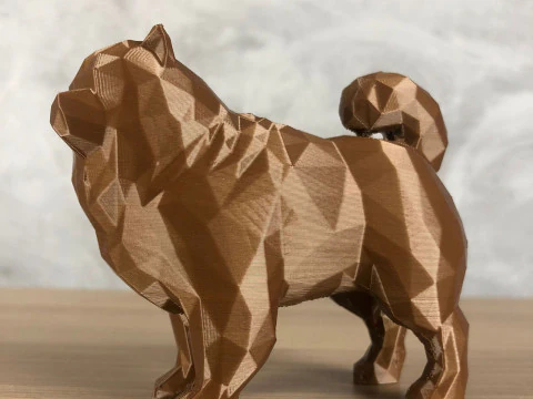 Low Poly Chow Chow Model do druku 3D