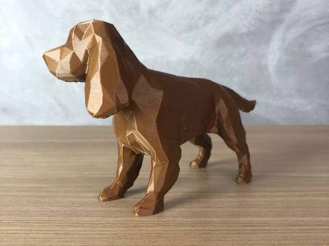Low Poly Cocker Spaniel 3D Baskı Modeli