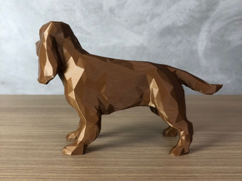 Low Poly Cocker Spaniel 3D Baskı Modeli