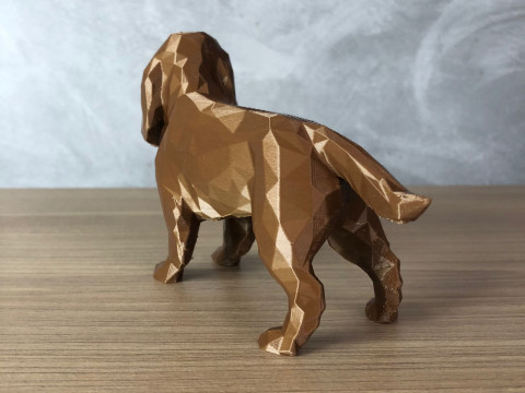 Low Poly Cocker Spaniel 3D Baskı Modeli