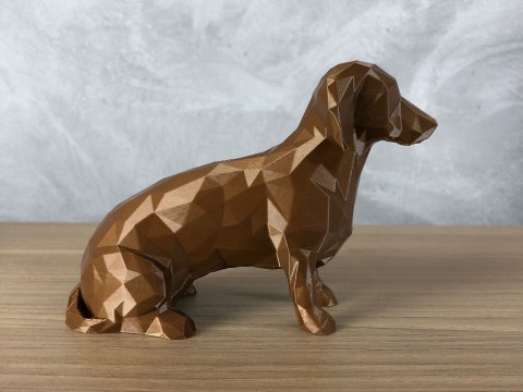 Low Poly Dachshund Modèles 3D en vedette