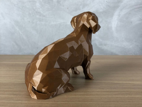 Low Poly Dachshund Modèles 3D en vedette