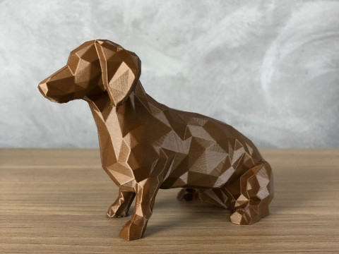 Low Poly Dachshund Modèles 3D en vedette