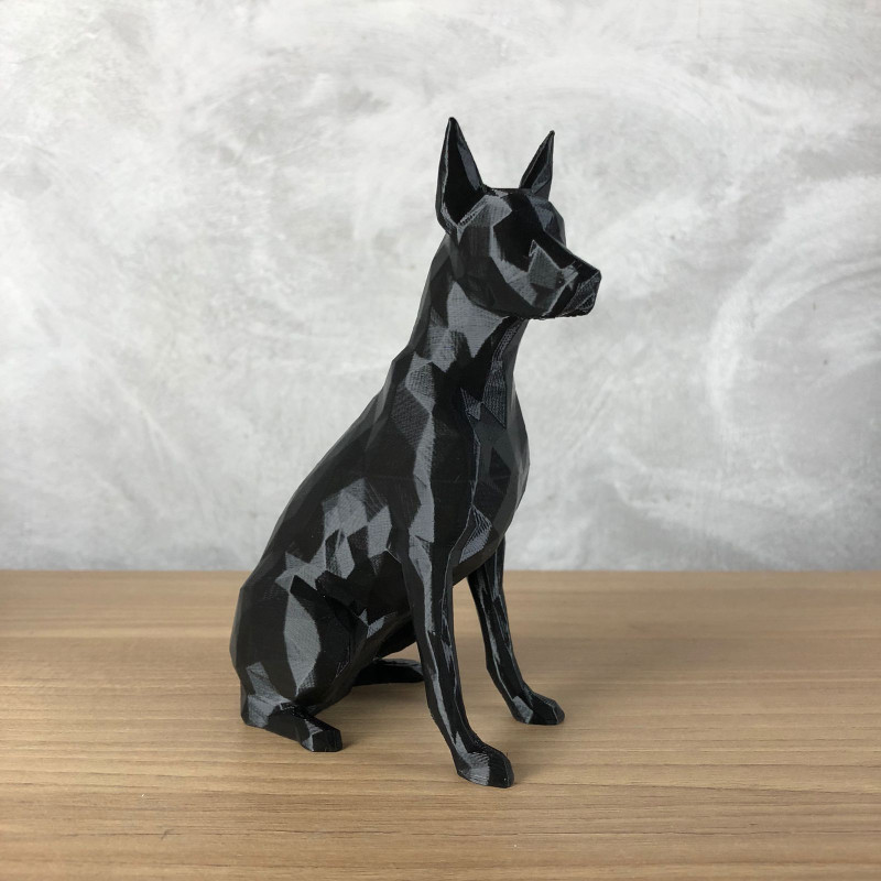 Low Poly Doberman 3D Print Model .c4d .max .obj .3ds .fbx .stl .blend 