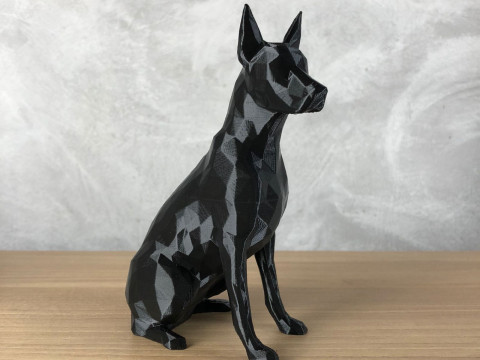 Low Poly Doberman Modelo de Impressão 3D