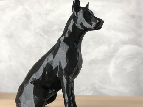 Low Poly Doberman 3D Print Model