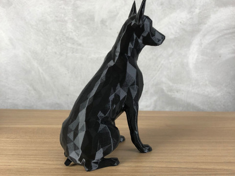 Low Poly Doberman 3D Print Model