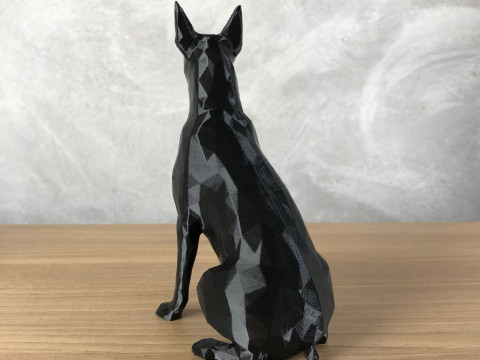 Low Poly Doberman 3D Print Model