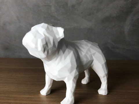 Low Poly English Bulldog 3Dプリントモデル