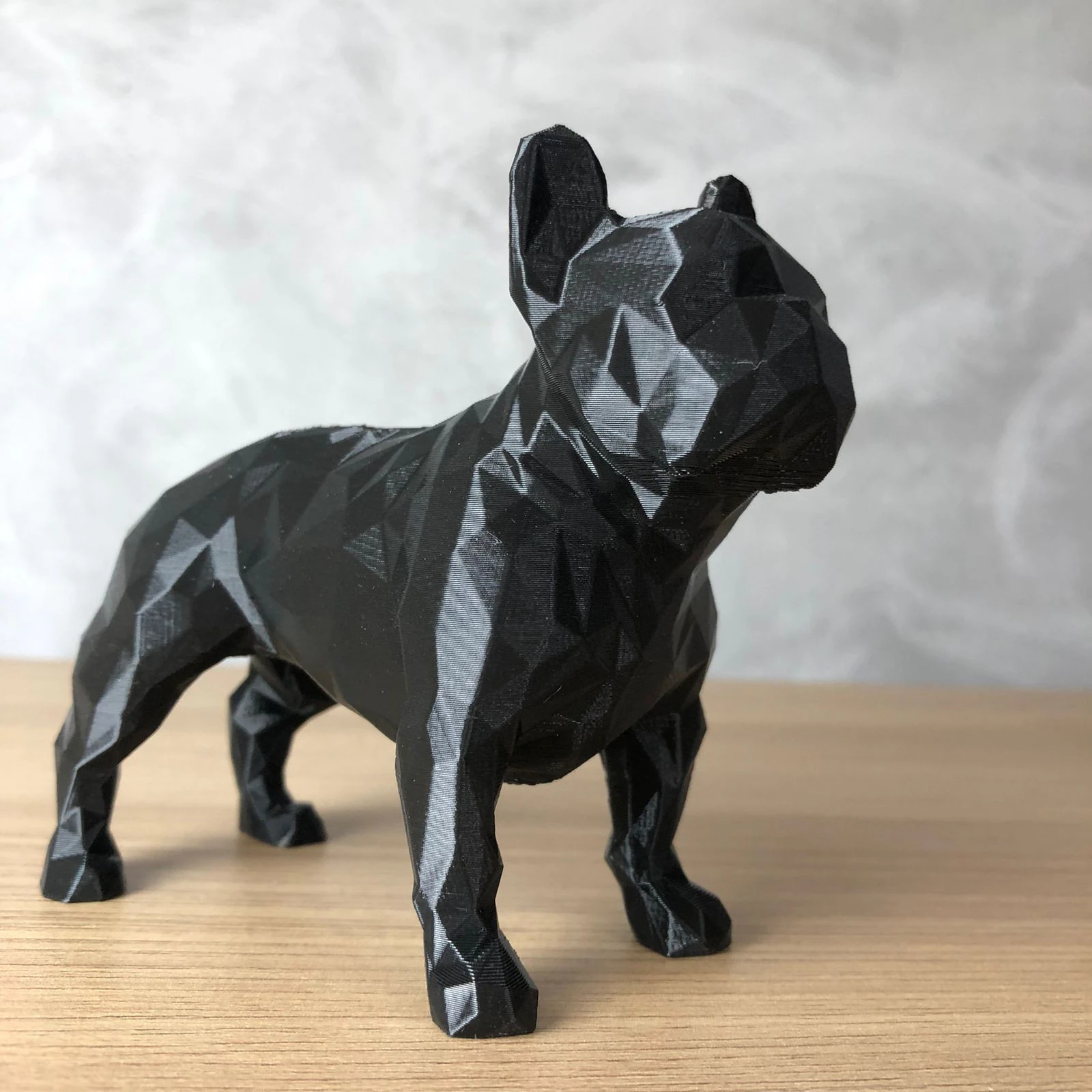 Low Poly French Bulldog 3D Print Model .c4d .max .obj .3ds .fbx .stl .blend 
