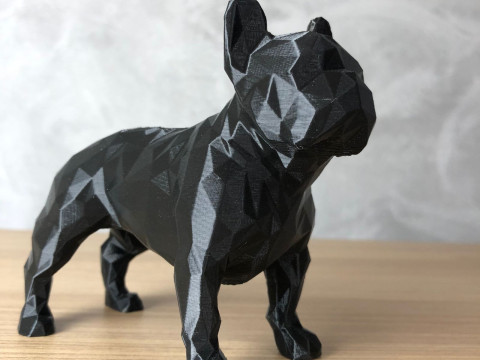 Low Poly French Bulldog Modelo de Impressão 3D