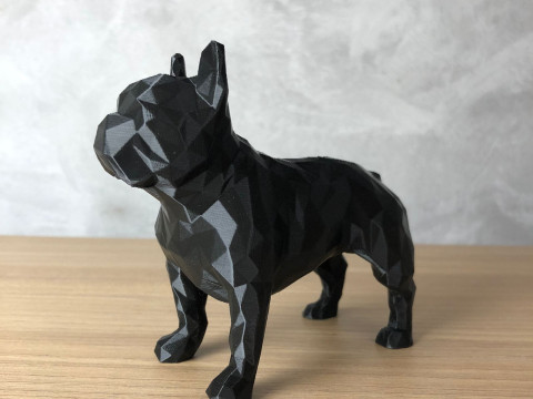 Low Poly French Bulldog 3D-Druckmodell