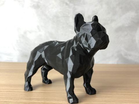 Low Poly French Bulldog 3D-Druckmodell