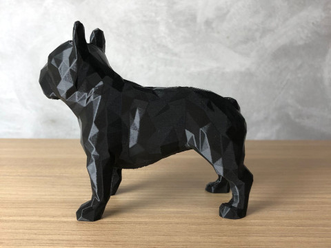 Low Poly French Bulldog 3D-Druckmodell