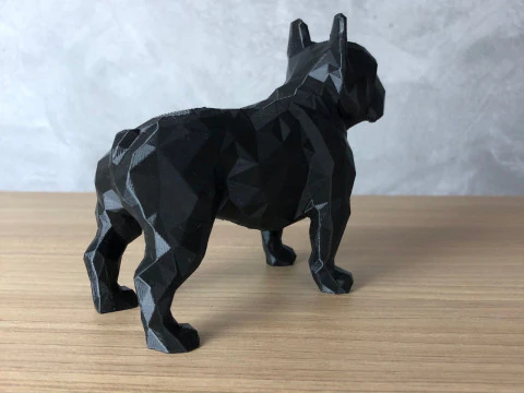 Low Poly French Bulldog 3D Print Model