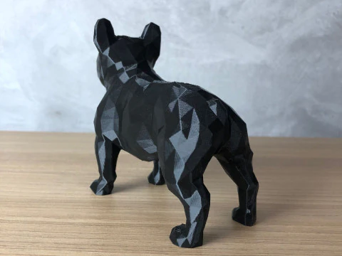 Low Poly French Bulldog 3D Print Model