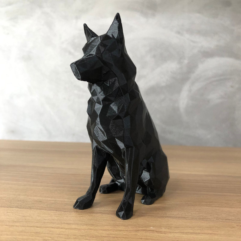 Low Poly German Shepherd 3D प्रिंट मॉडल .c4d .max .obj .3ds .fbx .stl .blend 