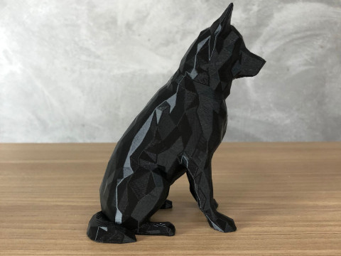 Low Poly German Shepherd 3D प्रिंट मॉडल