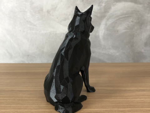 Low Poly German Shepherd 3D प्रिंट मॉडल