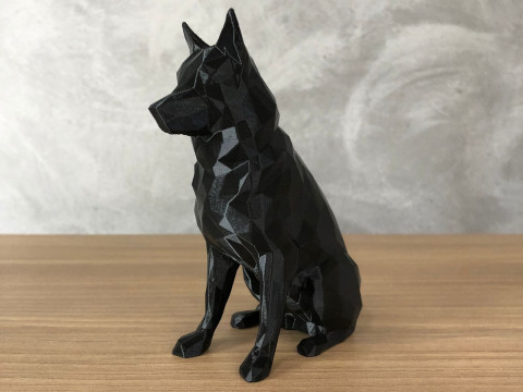 Low Poly German Shepherd 3D प्रिंट मॉडल