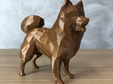 Low Poly German Spitz - Pomeranian 3Dプリントモデル