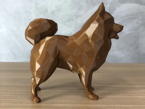 Low Poly German Spitz - Pomeranian 3D Print Model