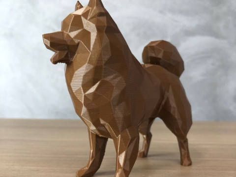 Low Poly German Spitz - Pomeranian 3D 프린트 모델