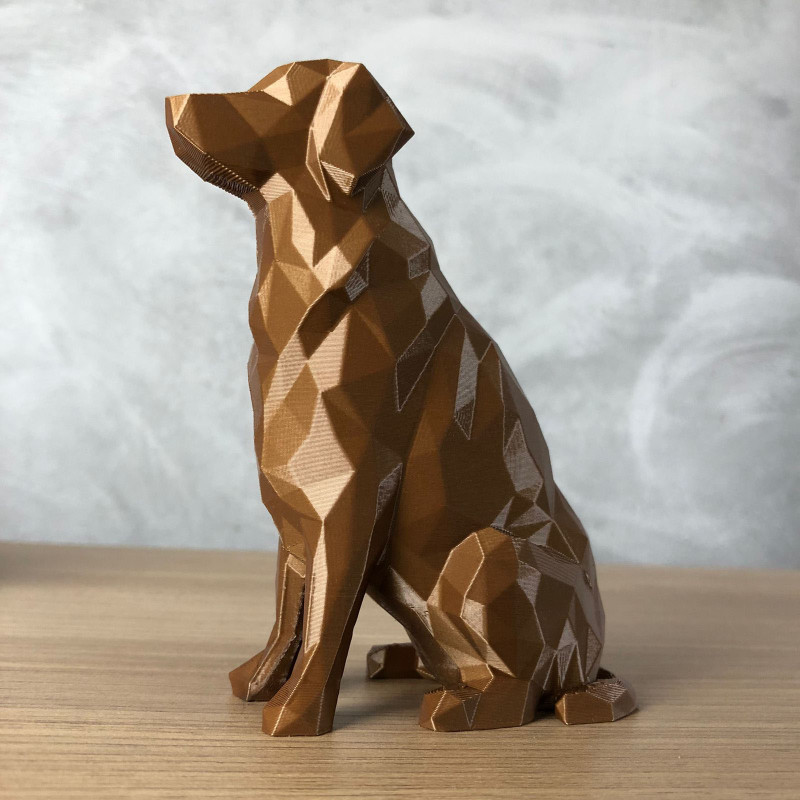 Low Poly Golden Retriever 3D प्रिंट मॉडल .c4d .max .obj .3ds .fbx .stl .blend 