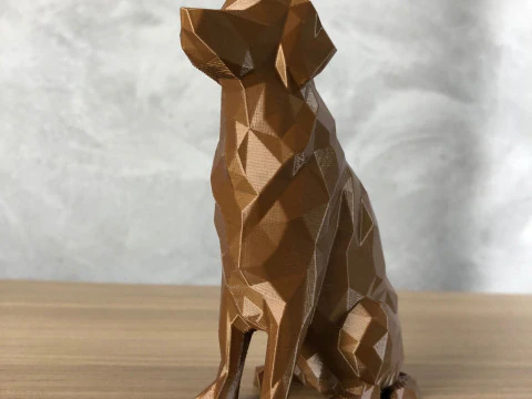 Low Poly Golden Retriever 3D Print Model