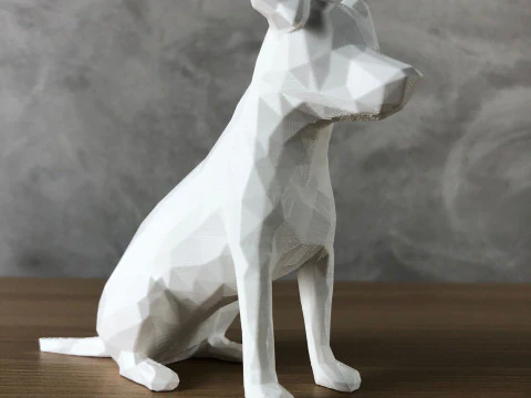 Low Poly Jacka Russella Model do druku 3D