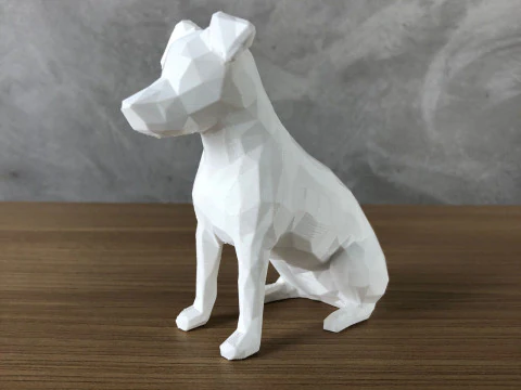 Low Poly Jack Russell 3D Print Model