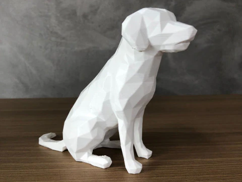 Low Poly Labrador Retriever 3D Print Model
