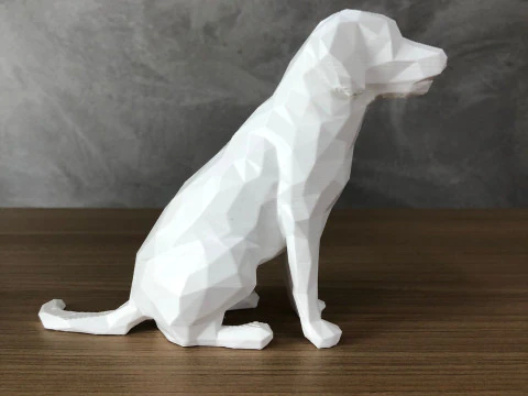Low Poly Labrador Retriever 3D Print Model