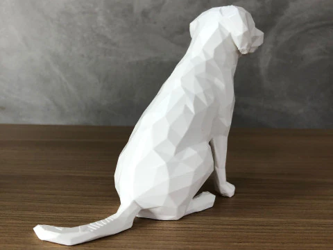 Low Poly Labrador Retriever 3D Print Model