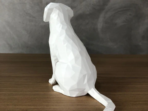Low Poly Labrador Retriever 3D Print Model