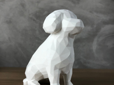 Low Poly Poodle 3D 프린트 모델