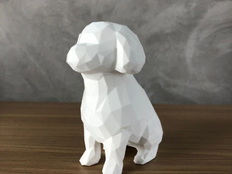 Low Poly Poodle 3D Print Model