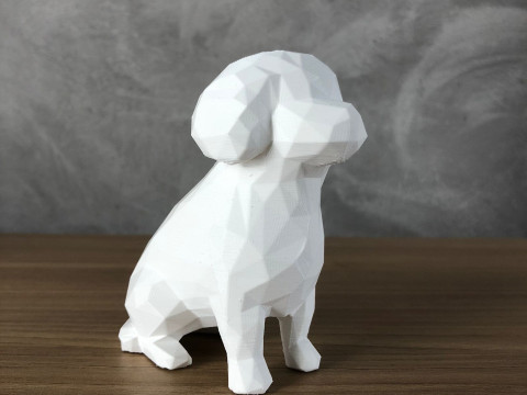 Low Poly Poodle 3D-Druckmodell