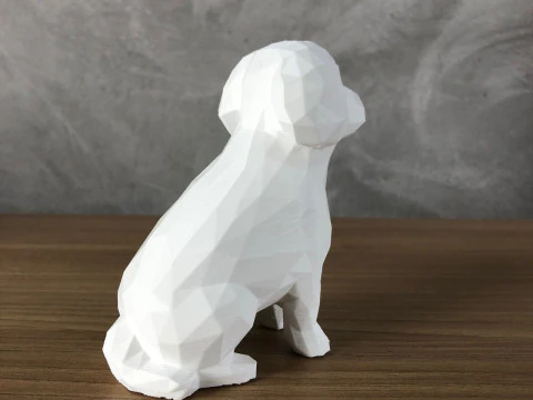 Low Poly Poodle 3D Print Model