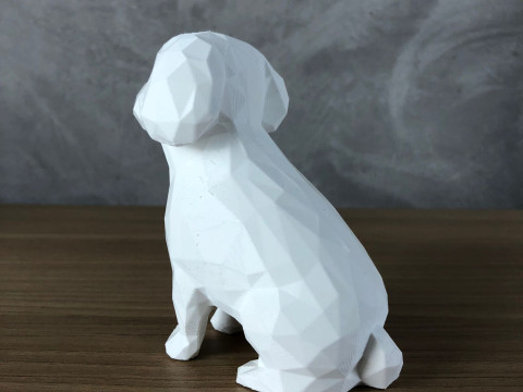 Low Poly Poodle 3D-Druckmodell