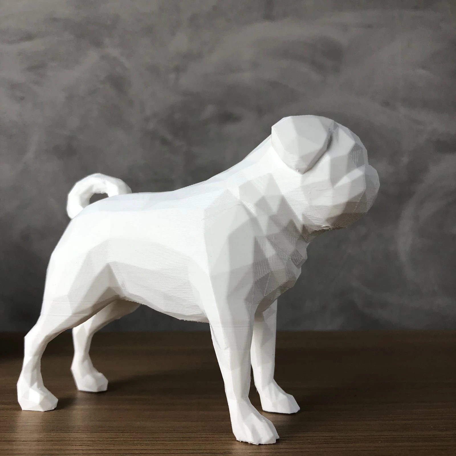 Low Poly Pug 3D Print Model .c4d .max .obj .3ds .fbx .stl .blend 