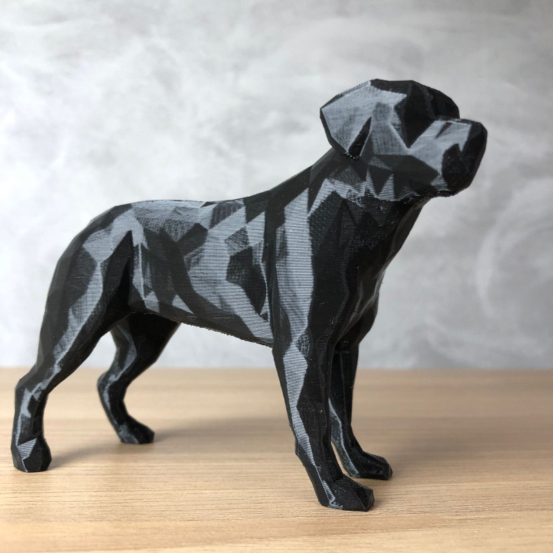 Low Poly Rottweiler 3D 프린트 모델 .c4d .max .obj .3ds .fbx .stl .blend 